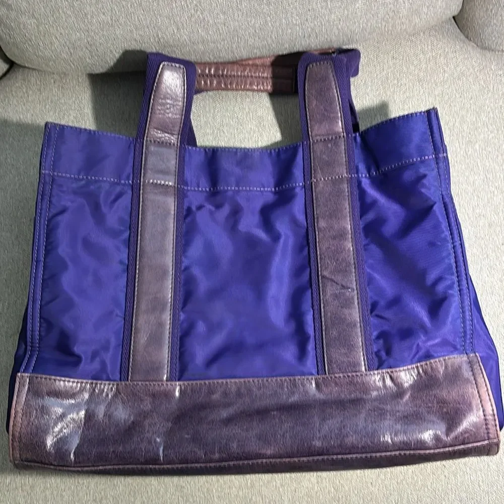 Tory Burch Ella  purple tote